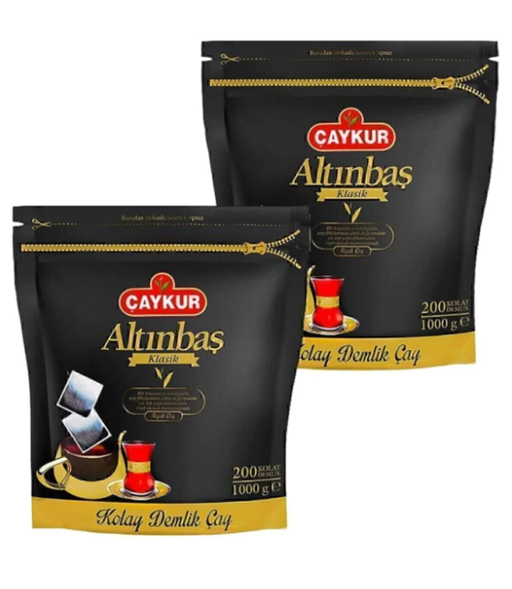 Çaykur Altınbaş Klasik Siyah Demlik Poşet Çay 2li 200 x 5 G
